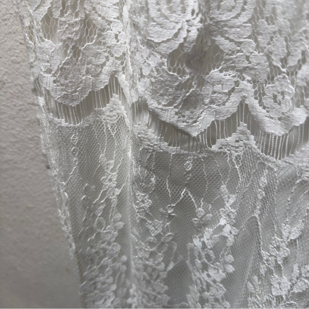 HARLYN Bridal White Lace Sleeveless Jumpsuit with full length pant size Medium - Picture 7 of 11